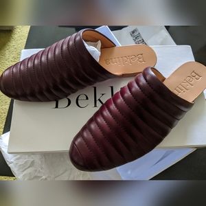 Beklina ribbed flats size 9.5, baya (oxblood)